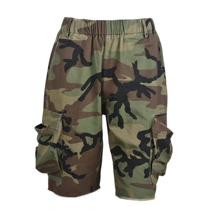 🩳 50% OFF NOW!🔥 Women's Camouflage Cargo Shorts with Pockets – Elastic Waistband & Utility Pockets – Breathable Streetwear Urban Style 🌿