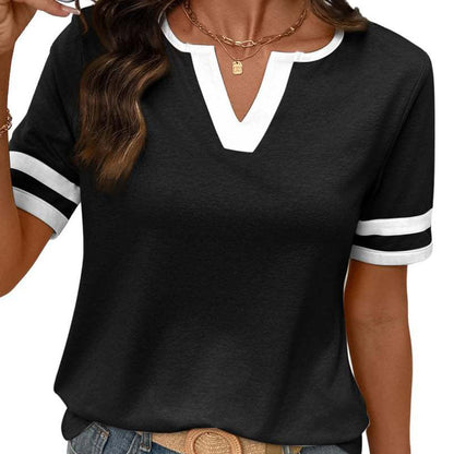 Women's Short Sleeve Color Block Tee