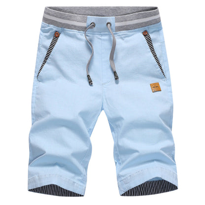 🩳 LIMITED-TIME 50% OFF! ✨ Men's Color-Block Shorts – Drawstring, Cotton Blend, Casual ✨