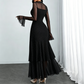 👗 50% OFF NOW!✨ Women's Sheer Bell Sleeve Maxi Dress – High-Waist & Dramatic Slit – Elegant Party & Wedding Guest Gown 🌹