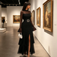 👗 50% OFF NOW!✨ Women's Sheer Bell Sleeve Maxi Dress – High-Waist & Dramatic Slit – Elegant Party & Wedding Guest Gown 🌹