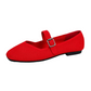 Breathable Square Toe Ballet Flats