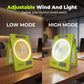 🔥Tech bestseller – over 50,000 sold！🥳🔆 2-in-1 Solar Fan & LED Light – 2400mAh Power Bank, Type-C + Solar Charging, Foldable Portable – Ideal for Camping, Power Outages & Outdoor Use