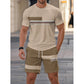 👕 LIMITED-TIME 50% OFF! ✨ Men's 2-Piece Set – Color Block, 6 Colors, S-5XL, Drawstring 🩳