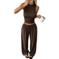 📢📢Now 50% OFF!!⏰Women's Polka Dot Sleeveless Top & Pants Set