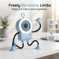 🤖💨 Flexible Robot Desk Fan with LED Light – Cute Anime Design, 5 Speeds, 360° Bendable Neck, USB Powered. Perfect for Office, Bedroom & Study! 📚✨🔋