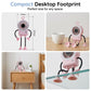 🤖💨 Flexible Robot Desk Fan with LED Light – Cute Anime Design, 5 Speeds, 360° Bendable Neck, USB Powered. Perfect for Office, Bedroom & Study! 📚✨🔋
