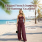 👗 2026 New Arrivals 58% OFF✨ Sleeveless Cutout Wide-Leg Jumpsuit with Adjustable Back Tie – Alluring, Flowy, Sophisticated 🌴