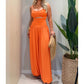 👗 2026 New Arrivals 58% OFF✨ Sleeveless Cutout Wide-Leg Jumpsuit with Adjustable Back Tie – Alluring, Flowy, Sophisticated 🌴