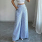 🌸 50% OFF NOW! 🌸High-Waist Striped Wide-Leg Trousers