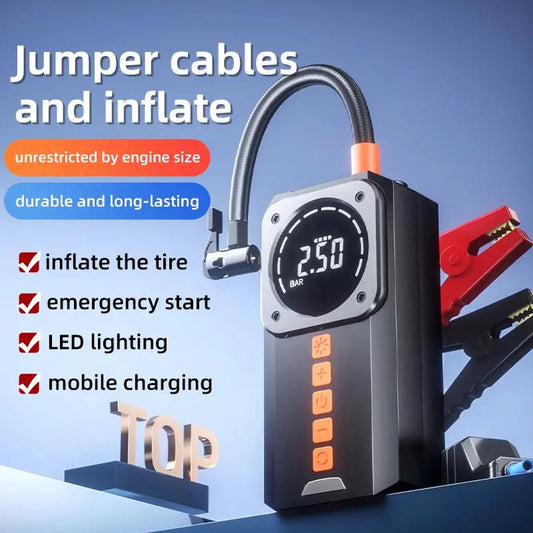 Digital Display Air Compressor and Car Battery Booster