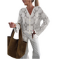 Women's Floral Crochet Knit Cardigan