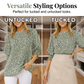 Women's Casual Polka Dot 3/4 Sleeve Blouse Top