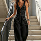 🎁2026 New Arrivals 50% OFF💥Women's Denim Jumpsuit – Sleeveless, V-Neck, Wide-Leg 💫