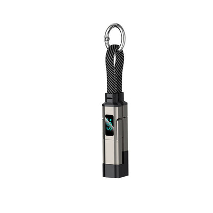 🔥🔌 4-in-1 Charging Cable with Digital Display & Keychain – Fast-Charging, Kink-Resistant & Compact