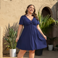 🌊SUMMER HOT SALE 50% OFF!✨Twisted V-Neck Midi Dress – Effortlessly Elegant with Functional Pockets 🌸
