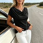 📢📢50% OFF !! ⏰Women's Cowl Neck Cap Sleeve Top
