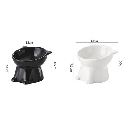 🐱 LIMITED-TIME 50% OFF! ✨ Ergonomic Elevated Cat Bowl – 15° Tilt, Anti-Ti