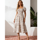 🌈2026 Summer Hot Sale 51% OFF!✨Square Neck Floral Midi Dress – Smocked Bodice, Flowy Tiered Skirt🌸1