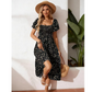 🌈2026 Summer Hot Sale 51% OFF!✨Square Neck Floral Midi Dress – Smocked Bodice, Flowy Tiered Skirt🌸1