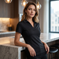 👕 LIMITED-TIME 50% OFF! ✨ Women's Slim-Fit T-Shirt – Lapel V-Neck, Cooling Fabric, Solid Colors 🌿