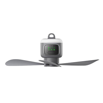 🌀 💡 Rechargeable Hanging Fan with Light – Cordless, practical & perfect for home, camping and travel 🏠 ⛺ ✨