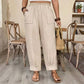 👖 LIMITED-TIME 50% OFF! ✨ Women’s Cuffed Ankle Pants – Relaxed Fit, Elastic Waist, Solid Colors 🍂