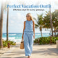👚 50% OFF NOW! 🌸 Women's Sleeveless Smocked Neck Top & Pants Set – Stretchy & breathable – Flowy fit, perfect for summer or beach days – effortless matching style 👖
