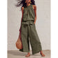 👚 50% OFF NOW! 🌸 Women's Sleeveless Smocked Neck Top & Pants Set – Stretchy & breathable – Flowy fit, perfect for summer or beach days – effortless matching style 👖