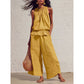 👚 50% OFF NOW! 🌸 Women's Sleeveless Smocked Neck Top & Pants Set – Stretchy & breathable – Flowy fit, perfect for summer or beach days – effortless matching style 👖