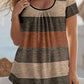 🍀👚LIMITED-TIME 50% OFF DEAL! 🌻Women’s Plus Size Pleated Color Block T-Shirt 🌼– Chic Gathered Neckline, Soft Fabric & Flowy Comfort 🌸