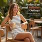 👚 50% OFF NOW! 🏆 Women's Striped Sleeveless Top & Shorts Set – Lightweight & breathable – Perfect for summer lounging, beach or casual days – easy matching style 🩳