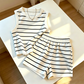 👚 50% OFF NOW! 🏆 Women's Striped Sleeveless Top & Shorts Set – Lightweight & breathable – Perfect for summer lounging, beach or casual days – easy matching style 🩳