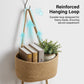 🧺✨Wall-Hanging Storage Organizer – 3-Tier, Boho Style, Space-Saving 🏡