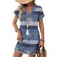 📢🌈2026 Summer Hot Sale 49% OFF💃Women's Summer Casual V-Neck T-Shirt Dress