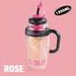 🔥50% Off Hot Sale🚀Stylish Large Capacity Sports Water Bottle with Straw🥛🍸