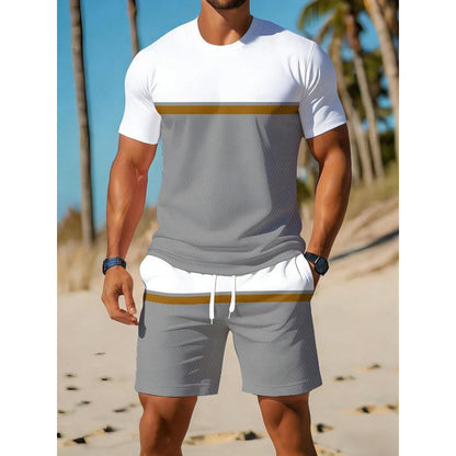 🏃 LIMITED-TIME 50% OFF! ✨ Men's Color-Block Sportswear Set – Breathable, Micro-Mesh, Ergonomic ☀️
