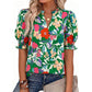 🌸 50% OFF NOW! 🌸Women's Summer Floral Top with Puff Sleeves