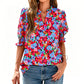 🌸 50% OFF NOW! 🌸Women's Summer Floral Top with Puff Sleeves