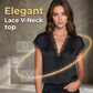 📢📢50% OFF !! ⏰Women's V-Neck Short Sleeve Lace Top