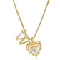 💎 LIMITED-TIME 50% OFF! 💥 Heart Shaped Letters Micro Pave Chain Necklace – Initial Pendant, Titanium Steel, Adjustable ✨