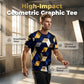 Men's 3D Geometric Print Crew Neck Shirt