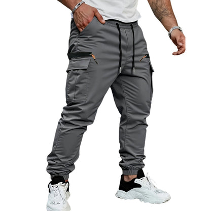 👖50% OFF! ✨Men's Multi-Pocket Cargo Joggers | Premium Breathable Tactical Trousers with Elastic Waistband for Outdoor & Casual Wear