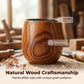 Natural Wood Cup Set with Reusable Stones