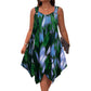 👗 LIMITED-TIME 50% OFF! 💥 Elegant Gradient Print Sleeveless Dress – Asymmetrical Hem, O-Ring Straps, Flowy ✨