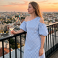🌸 50% OFF NOW! 🌸Women's Elegant Striped Off Shoulder Dress