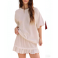 📢📢50% OFF !! ⏰Women's Oversized T-Shirt & Ruffle Skirt 2-Piece Set 🌸 | Breathable Summer Lounge Outfit ☀️ | Soft Fabric, Relaxed Fit 💕 | S-2XL
