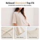 📢📢50% OFF !! ⏰Women's Oversized T-Shirt & Ruffle Skirt 2-Piece Set 🌸 | Breathable Summer Lounge Outfit ☀️ | Soft Fabric, Relaxed Fit 💕 | S-2XL