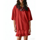 📢📢50% OFF !! ⏰Women's Oversized T-Shirt & Ruffle Skirt 2-Piece Set 🌸 | Breathable Summer Lounge Outfit ☀️ | Soft Fabric, Relaxed Fit 💕 | S-2XL