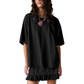 📢📢50% OFF !! ⏰Women's Oversized T-Shirt & Ruffle Skirt 2-Piece Set 🌸 | Breathable Summer Lounge Outfit ☀️ | Soft Fabric, Relaxed Fit 💕 | S-2XL